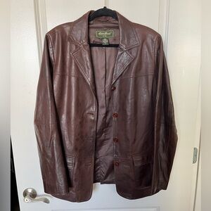 Eddie Bauer leather blazer